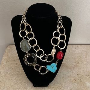 Chico’s Double Strand Multi Media Necklace